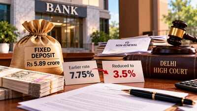 Rs 5.89 crore FD interest slashed from 7.75% to 3.5% without notice; Delhi High Court rejects bank’s non-renewal argument and orders interest at an average of earlier rates