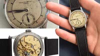 A 1930s Patek Philippe watch found in a Cornwall house clearance sold for nearly 12 times its lower estimate