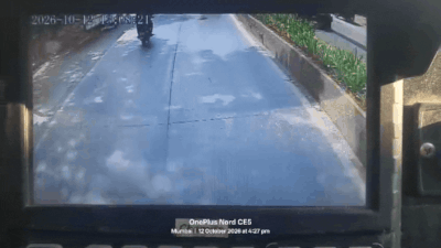 Caught on cam: Motorcyclist injured, pillion rider killed in road crash in Mumbai's Malad