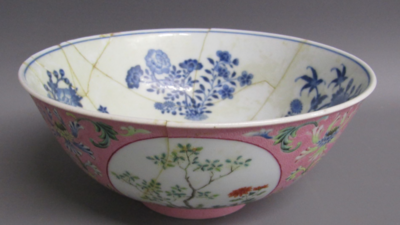 A Lincolnshire woman kept a box marked ‘broken porcelain’ in her attic for more than 20 years and repeatedly wondered what to do with it; the inherited Chinese pieces were finally taken to auction and sold for more than £160,000