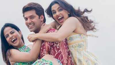 First look of Arya’s 'Hello Kadhal' hints at a colourful romantic entertainer with Vaishnavi Chaitanya and Nikhila Vimal
