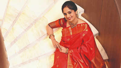 #ColoursOfNavaratri: Day 3 - Red haute, classically cool