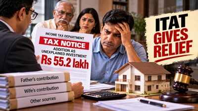Man jointly bought Rs 80 lakh property with father and wife but didn't file ITR; taxman added Rs 55.2 lakh as unexplained money, but ITAT grants relief after proof of family contributions