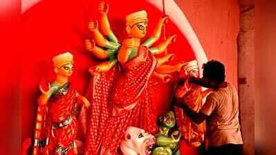 Durga puja pandals weave tradition with artistic expression in Jaipur