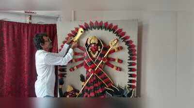7,000 discarded pens & a 6-foot-idol: Dhubri artist reimagines devotion