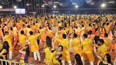 850 revellers, one rhythm: Group-garba brings tradition to life