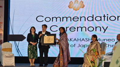 Japan honours Hyderabad-based Ikebanist Nirmala Agarwal for promoting India-Japan friendship