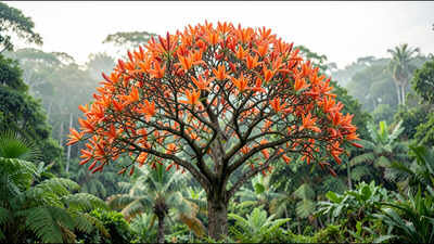 Australia planted African tulip trees for their bright orange flowers; the 24-metre trees now invade rainforests and threaten native bees