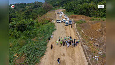 DoNER minister reviews Aizawl western bypass construction