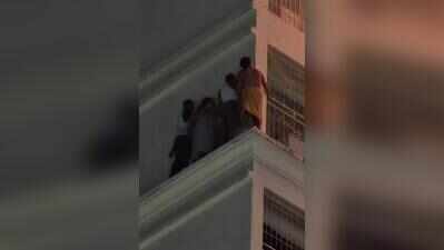 Nalasopara blaze: 13th-floor family of four descends till 9th floor using sarees and clothes, waits 20 minutes on narrow ledge before rescue