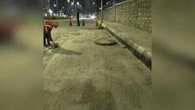 Bengaluru central corporation fixes 190 potholes using jet patchers