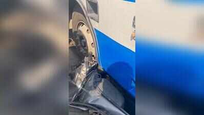 Roadways bus kills woman, crushes scooter on Sikar Road