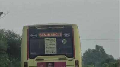 Anti–DMK slogans flash on TNSTC bus LED board