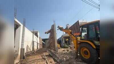 PMDA razes farmhouses, warehouse in Barwala