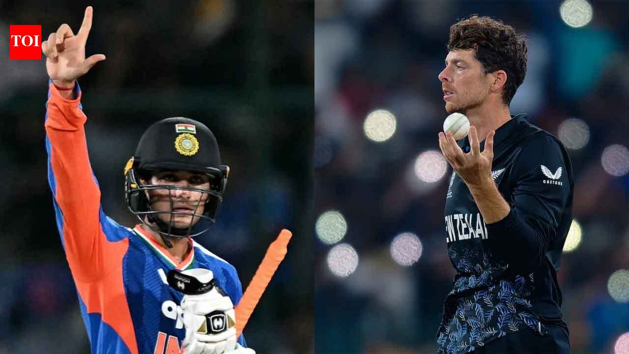 New Zealand captain Mitchell Santner during a training session