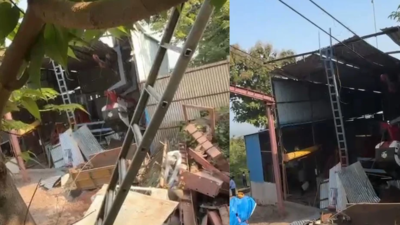After 6 deaths last year, cargo ropeway trolley crashes again at Gujarat’s Pavagadh