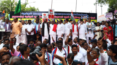 INDIA bloc protests against ECI, SIR; Thol Thirumavalavan claims voter deletions led to MK Stalin’s defeat in Kolathur