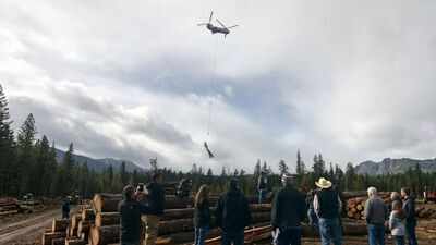 Washington flew 6,000 logs by helicopter into 24 miles of remote streams to rebuild salmon spawning grounds and help creeks hold water