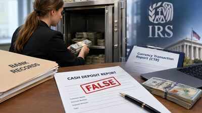 US bank employee stole $280,000 from a vault, then created fake cash-deposit reports to hide it; IRS helped uncover the scheme
