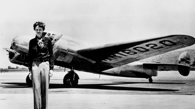 Amelia Earhart vanished over the Pacific in 1937; a theory suggests she survived a crash landing on a remote island before giant coconut crabs consumed her remains
