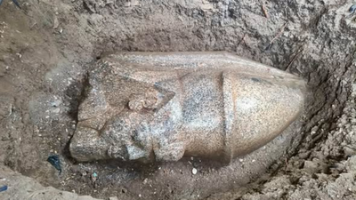 Egyptian farmer tilling the land discovered 28-foot statue of biblical pharaoh who enslaved Israelis, allegedly challenged Moses in Bible