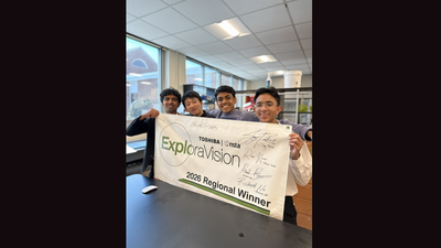 Meet Reyansh Raut, Richard Nie, Jay Patel and Rayan Hasan, the New York students who designed concrete that could detect and repair its own cracks