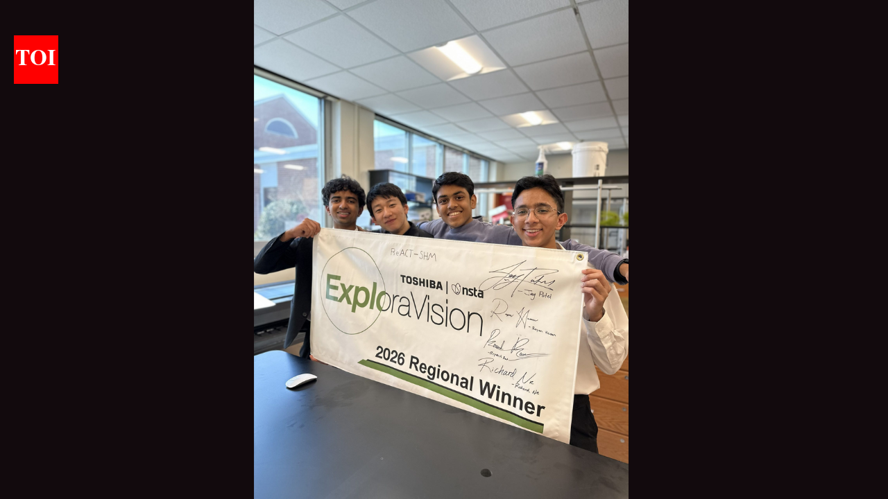 Meet Reyansh Raut, Richard Nie, Jay Patel and Rayan Hasan, the New York students who designed concrete that could detect and repair its own cracks