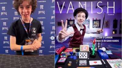 Meet Cillian O'Connor, the 15-year-old magician who performs 28 tricks in 60 seconds; he started learning magic at 7 and now uses it to help other children build confidence