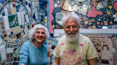 Philadelphia artist Isaiah Zagar turned bottles, bike wheels and ceramic shards into a 3,000-square-foot maze; after a 2004 threat to dismantle it, the community saved it and tickets now frequently sell out