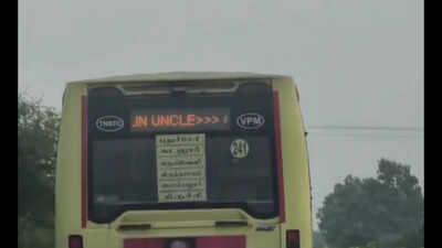 Tamil Nadu State Transport Corporation suspends five crew members over derogatory slogans on bus display