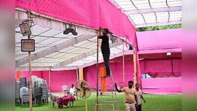 Jaipur pujas blend dhaak, bhog with eco-friendly pandals