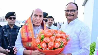 Rajnath distributes relief aid in flood-hit Faizullaganj, promises permanent solution