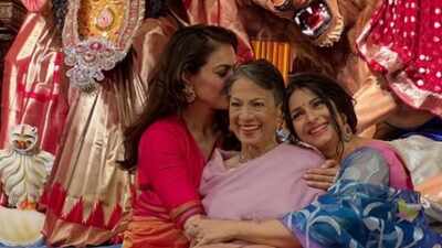 'Today was all about Maa’: Kajol celebrates Durga Puja with family in Mumbai; shares pictures with Tanuja and Tanishaa Mukerji; Ayan Mukerji joins the festivities