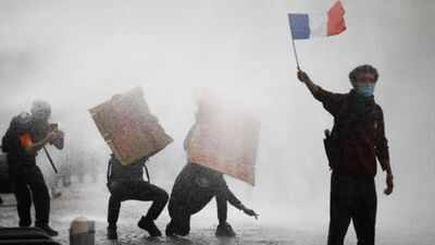 France protests flare as PM accuses radical left of exploiting unrest ahead of elections