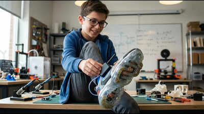 Meet Advaith Atulasimha, the 13-year-old student who helped invent a shoe that generates electricity to power a GPS tracker