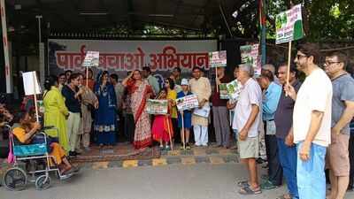 Delhi’s Vasant Kunj: Narmada, Saraswati, Ganga and Yamuna residents protest DDA's commercial development plans on green land