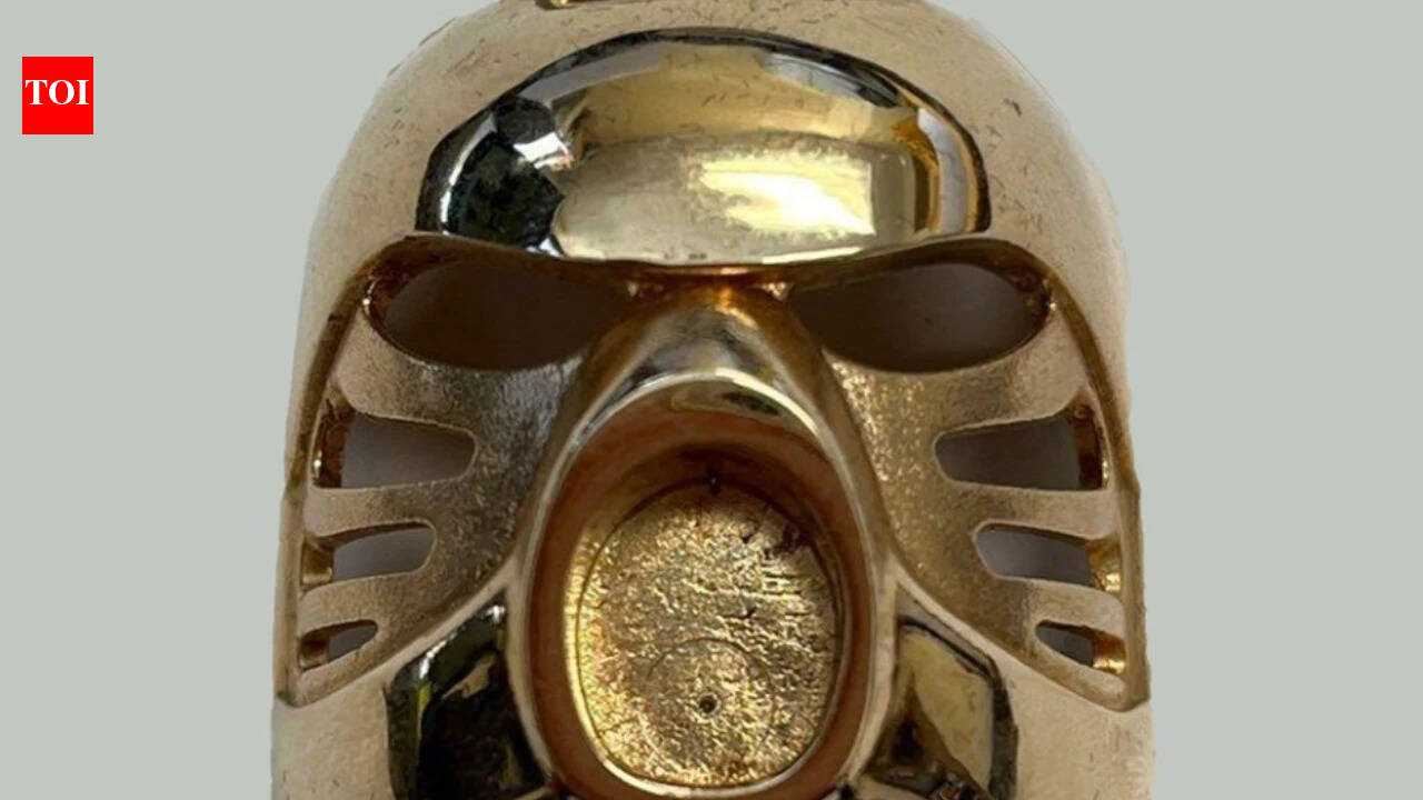 Rare gold LEGO mask found in donated jewellery bag sold for $18,101