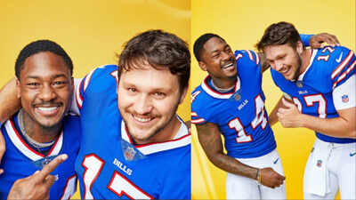 Josh Allen takes a page out of Stefon Diggs’ gridiron romance book with Cardi B as he searches for wife Hailee Steinfeld after Bills vs Rams game