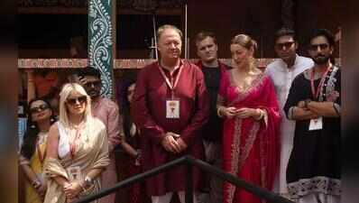 Foreigners join city’s pre-puja rush, soak in festive vibes
