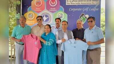 Unveiling of The New India Assurance team’s T-shirt for Corporate Golf League in Jaipur