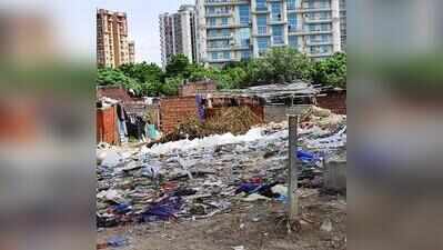 20 condos here, yet roads broken for months, drains clogged near Sec 101 metro station