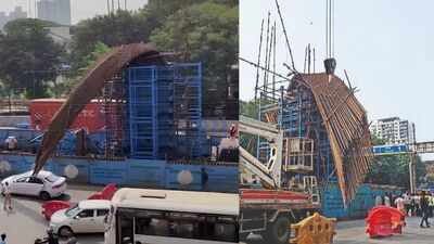 Yet another infra scare, 12-tonne steel cage crashes onto moving car in Mumbai; MMRDA slaps Rs 2 crore fine
