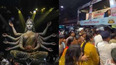 ‘Pandal will collapse, please leave’: Video captures announcement that triggered Kolkata stampede