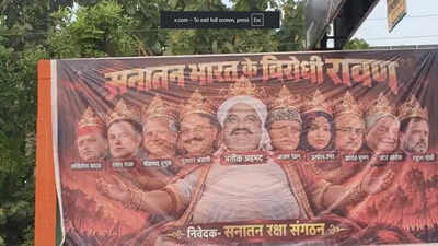 ‘Anti-India Ravana’ posters put up in Lucknow with Rahul Gandhi, Elon Musk among faces- watch