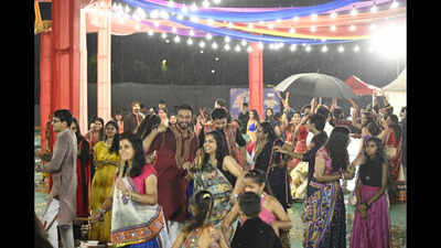 Stumps down, dandiya up: Bengaluru plays on