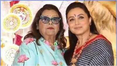 Rani Mukerji skips Sashti and Saptami celebrations as late mother Krishna Mukerji’s photo placed among family ancestors at the North Bombay Durga Puja pandal
