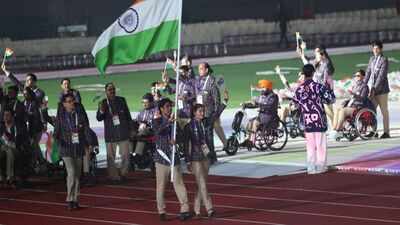 Indus Valley motifs feature on blazers as India brings 5,000 years of heritage to Para Asian Games opening ceremony