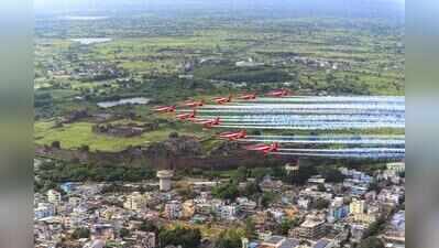 Clouds clip Surya Kiran show for Mysuru Dasara but crew hopes to return today