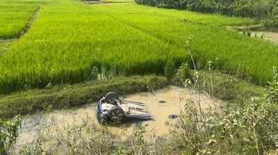 1 dies after car turns turtle in Cachar, 4 critical