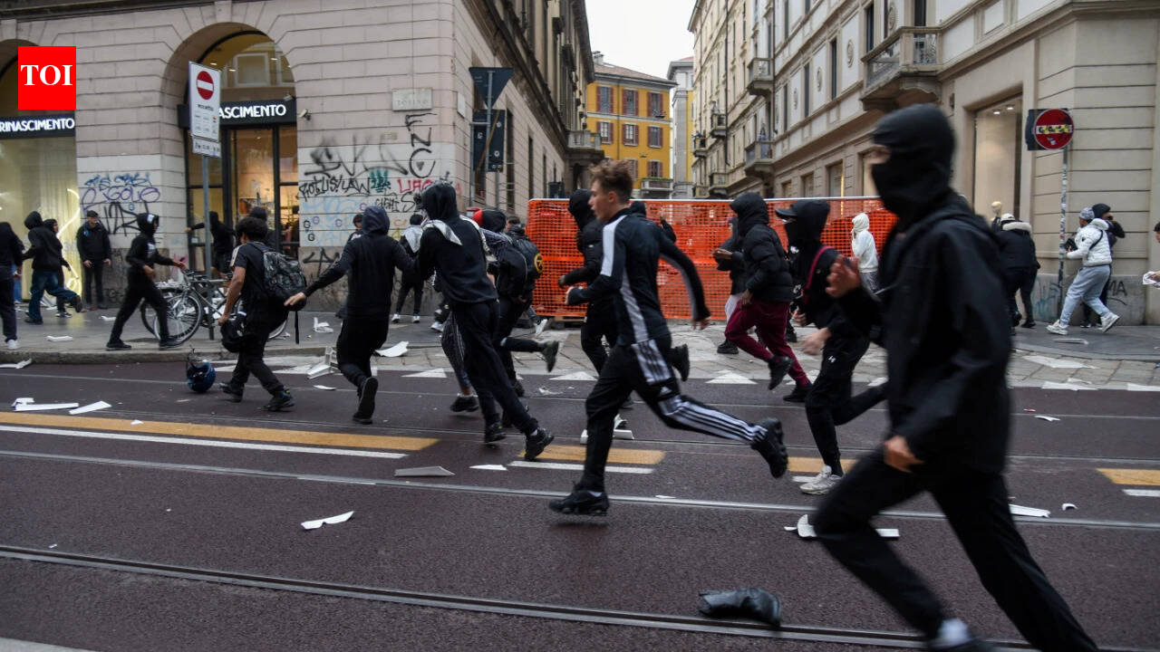 Milan on edge: Protesters clash with cops, smash windows; videos show ...
